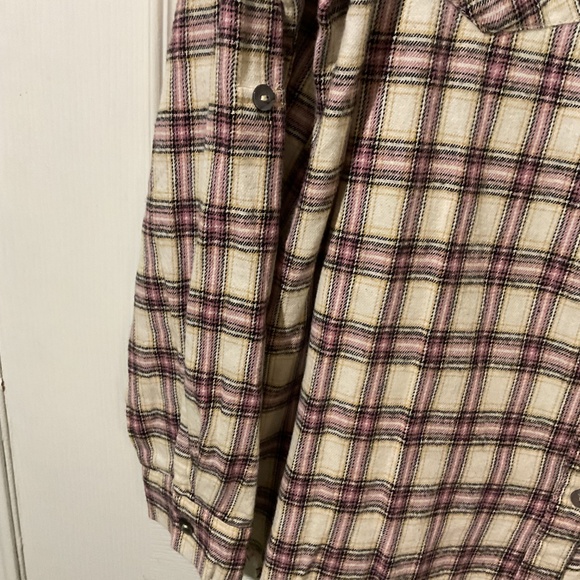 NWT White Birch Pink & Tan Plaid Flannel - Picture 4 of 8